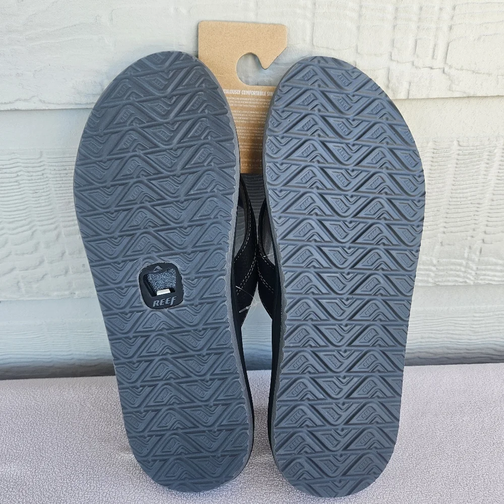 Reef Element TQT Bottle Opener Flip Flop Sandals Men SZ 13 Black Slip-On